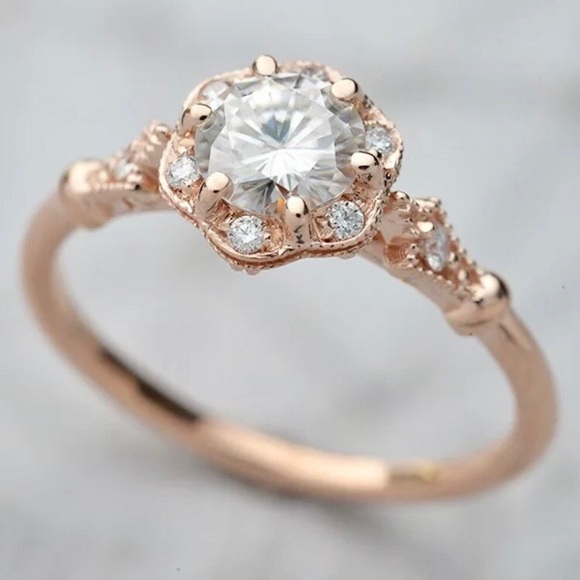 Jewelry - White Sapphire & Rose Gold Filled